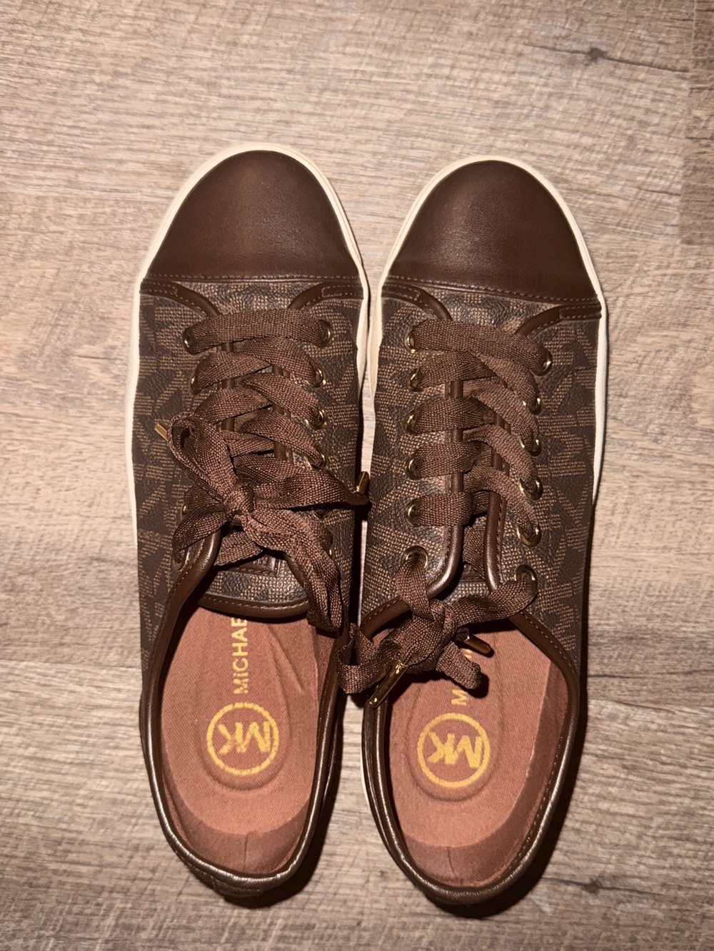 Michael Kors Women’s Brown Logo Low-Top Sneakers